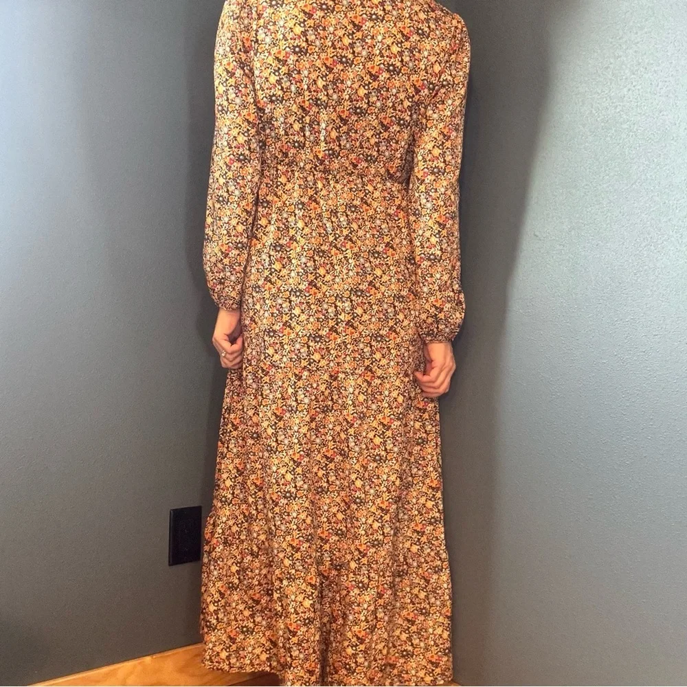 Bohemian Floral Long Sleeve Maxi Dress - Picture 3 of 10
